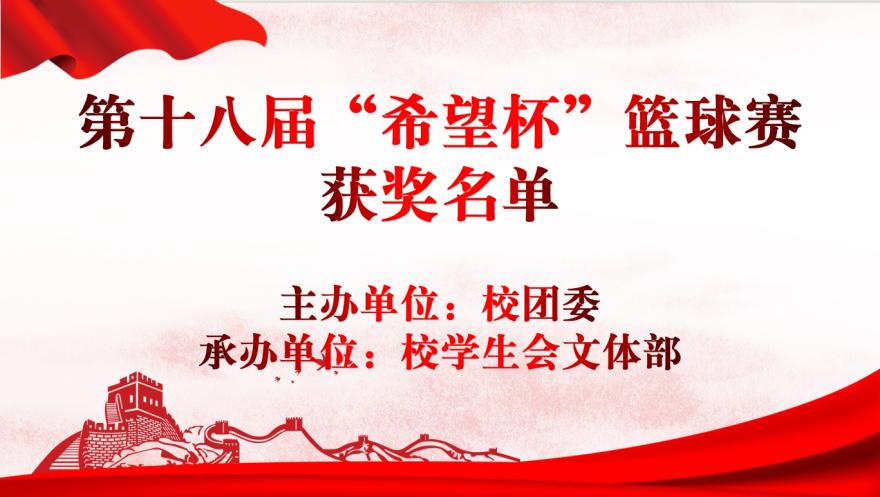 青春“籃”不住，熱血不止步 —武漢科技職業學院第十八屆“希望杯”籃球賽閉幕