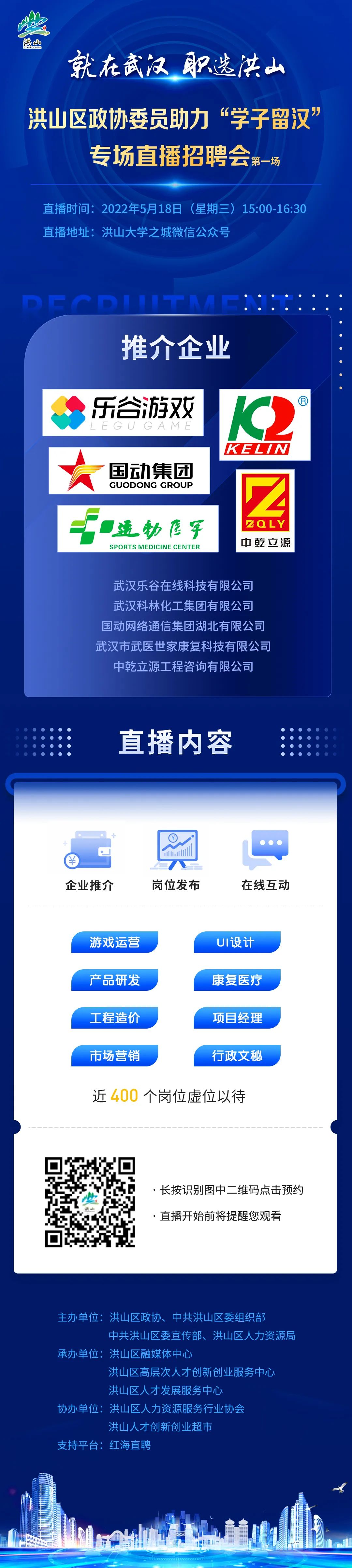 政協(xié)委員助力學(xué)子留漢，400個(gè)崗位虛位以待